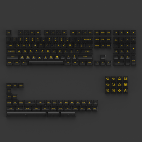 Akko Clear Keycap Set (White / Black V2)