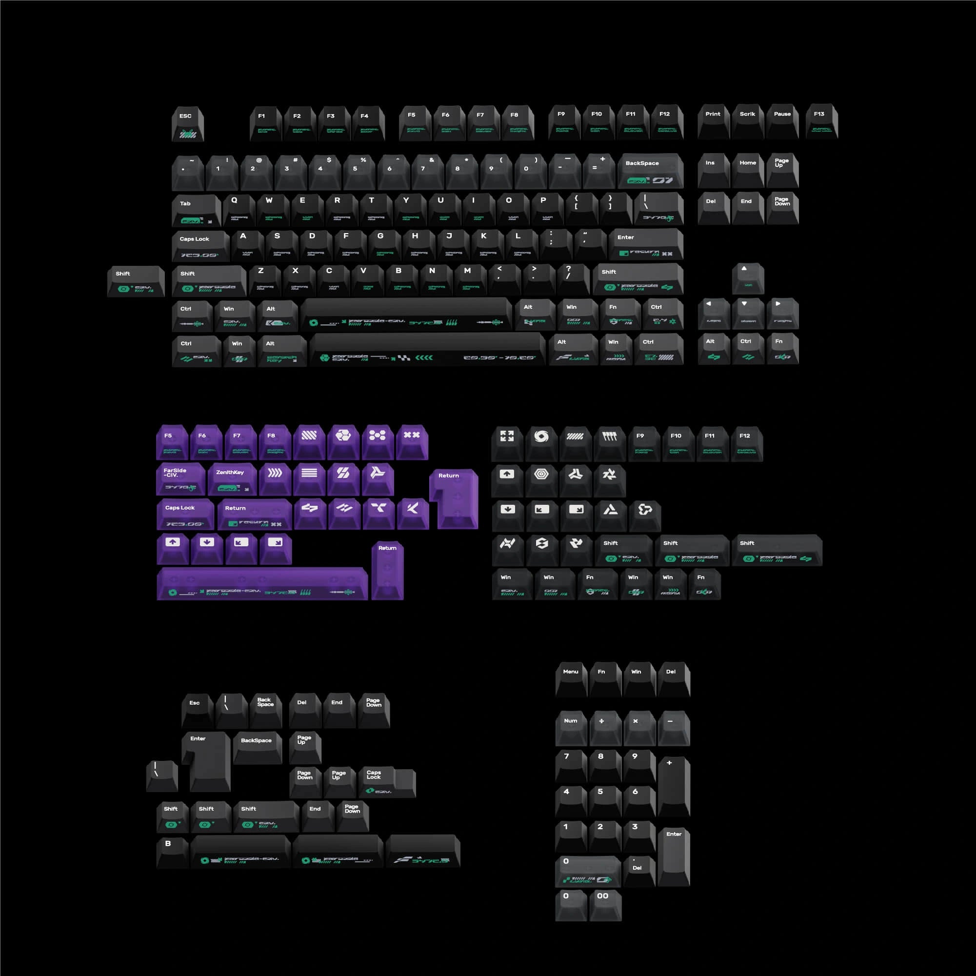 ZenithKey FarSide ABS Keycap Set