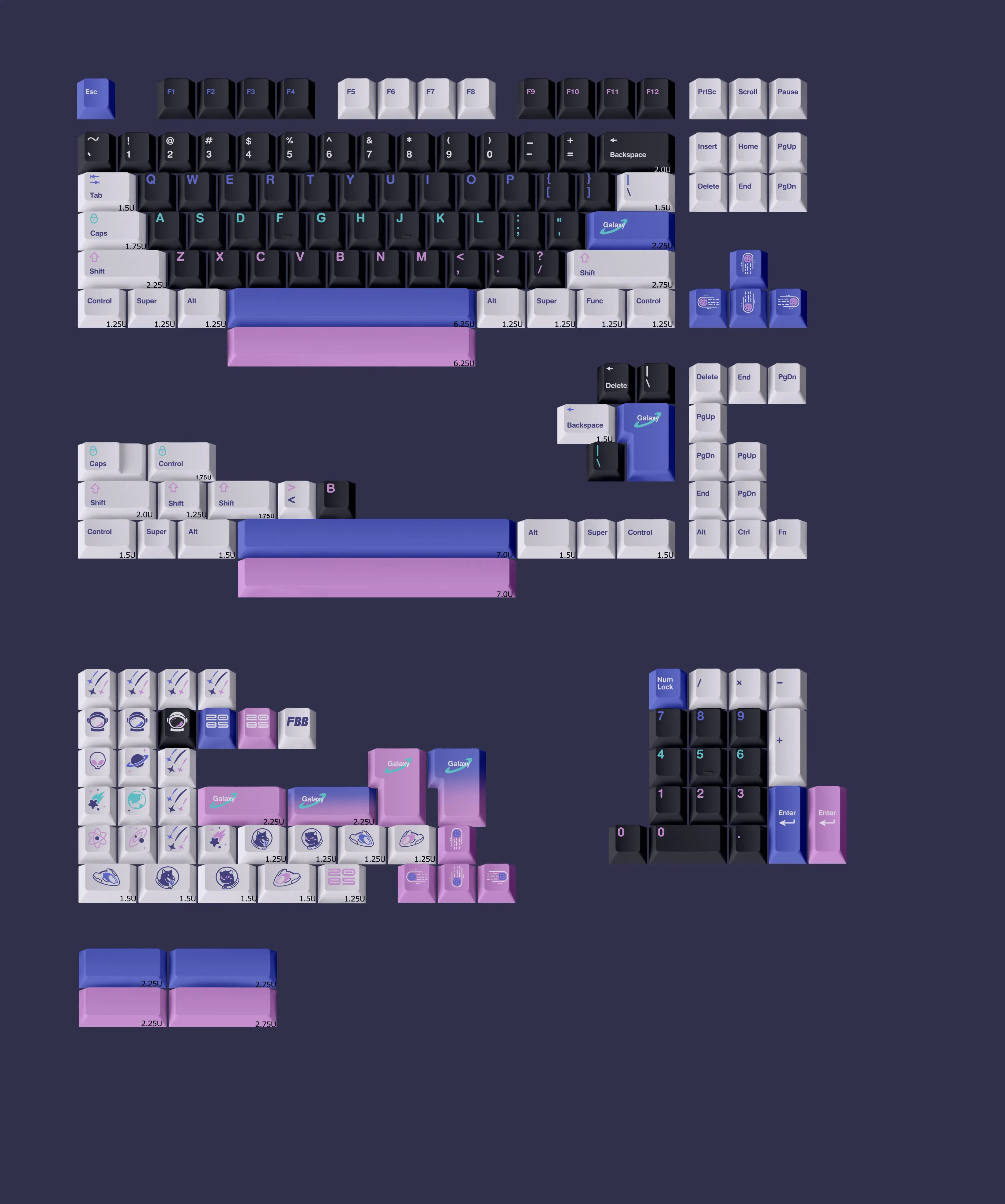FBB 2085 PBT Keycap Set