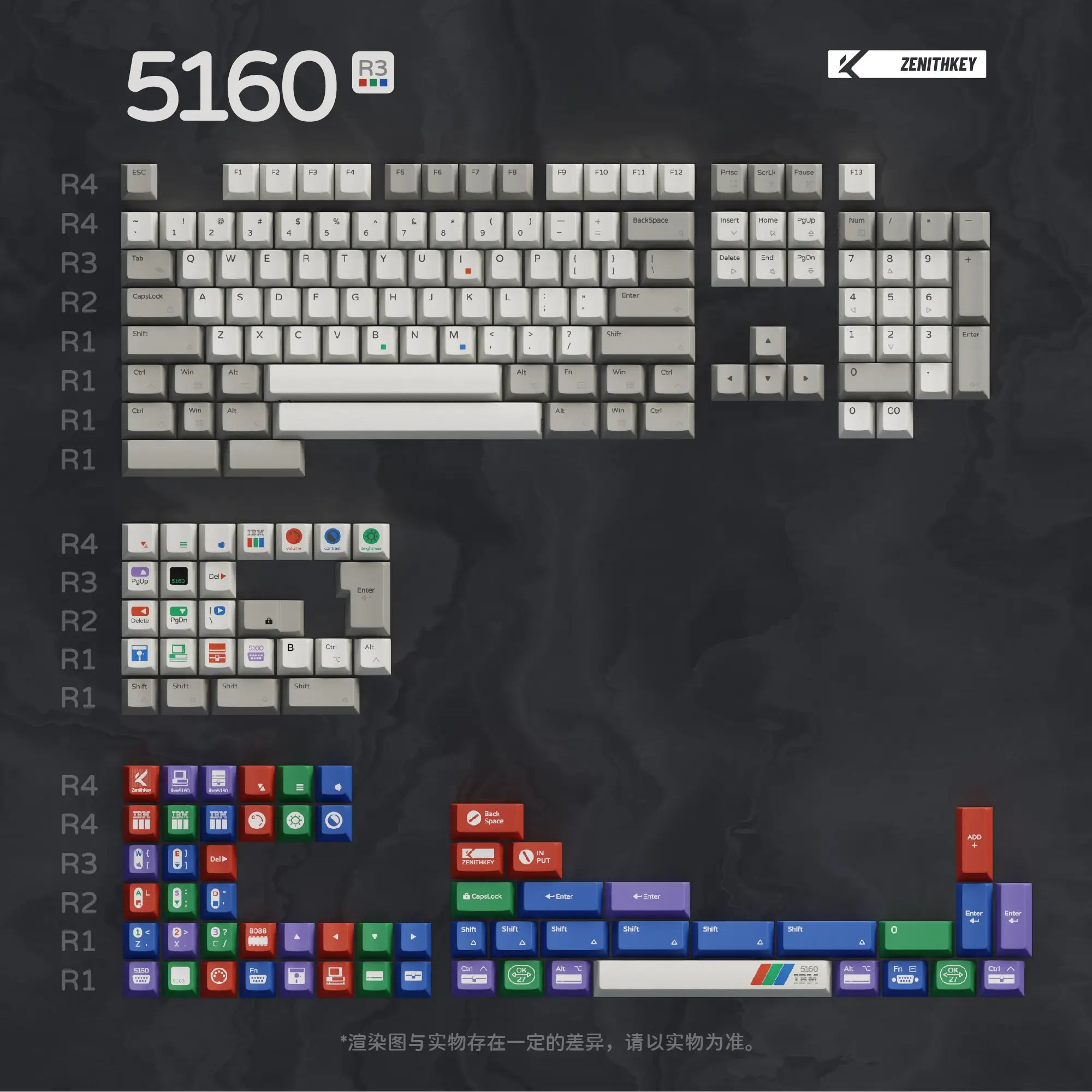 ZenithKey IBM5160 PBT Keycap Set