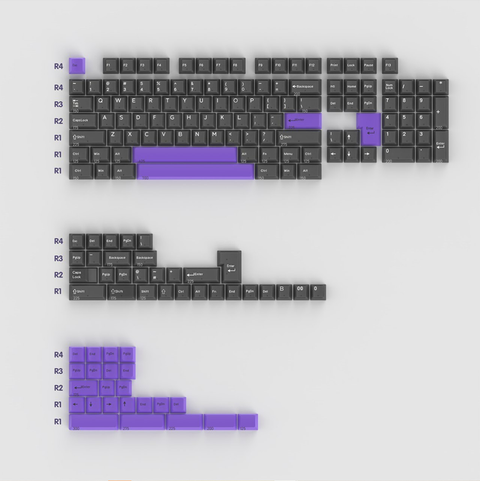 FinalKey Dark ABS Doubleshot Translucent Keycap Set