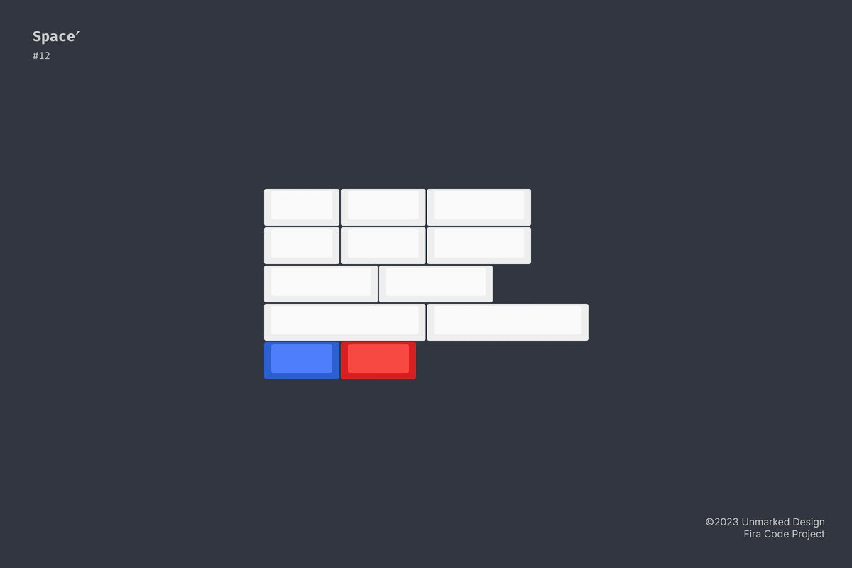 Unmarked Design - Fira Code Light PBT Keycap Set