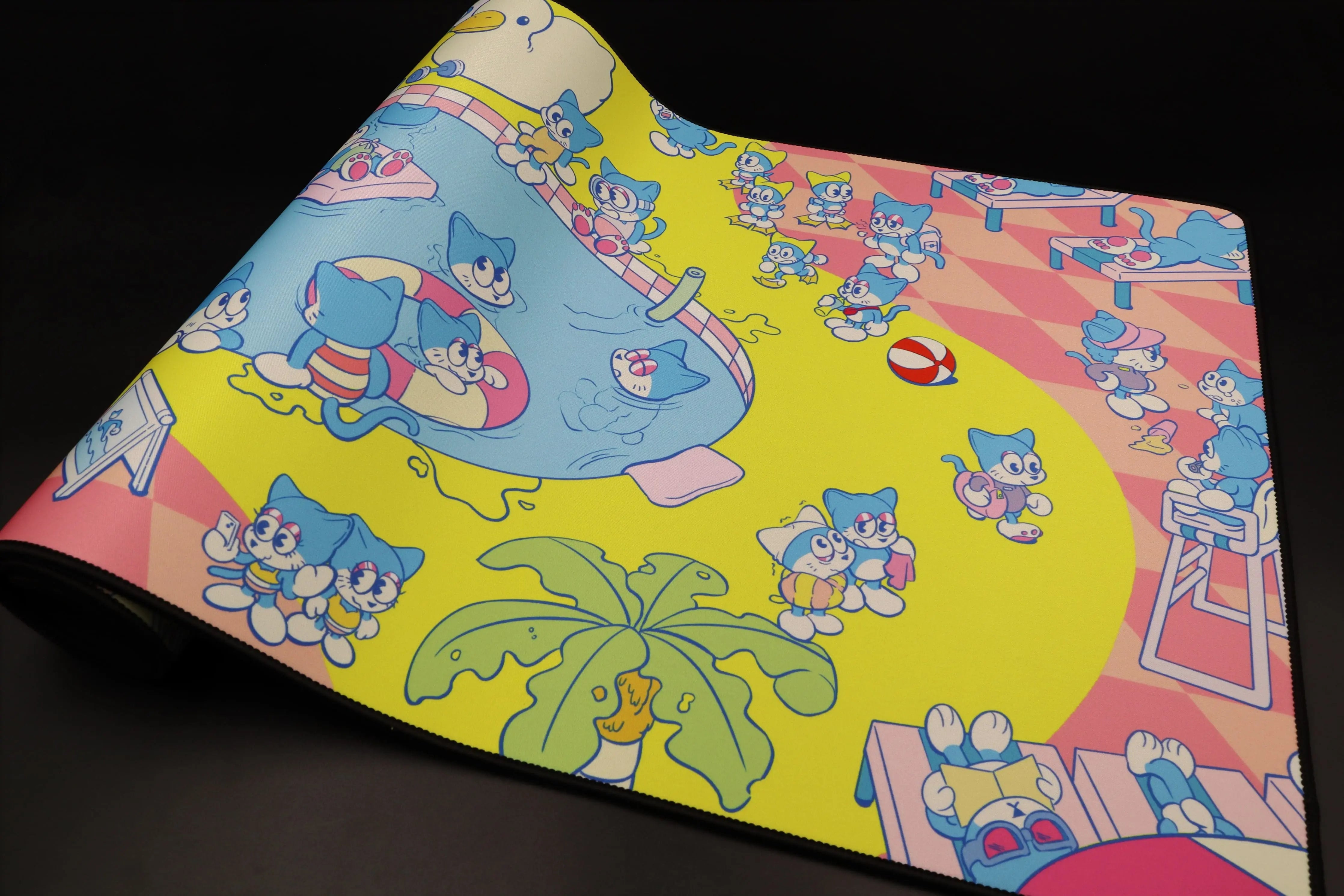 Ragdoll - A Relaxing Day By The Pool Deskmat