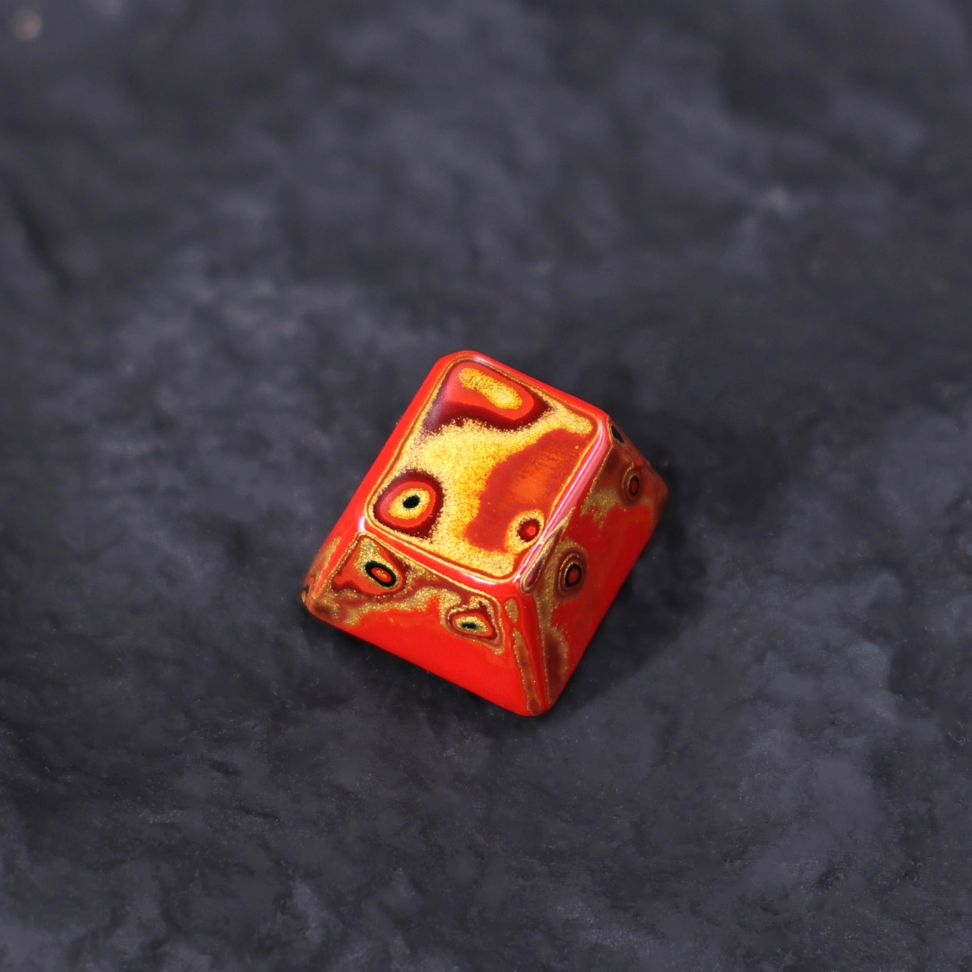 Amber Lacquered Ceramic Artisan Keycap