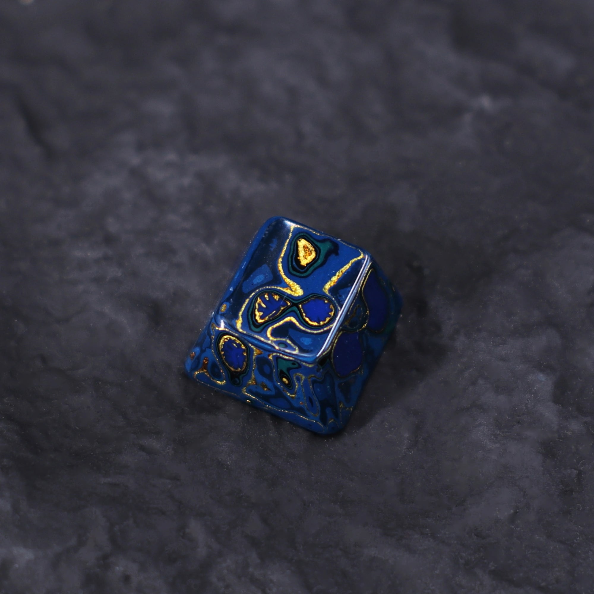 Azure Lacquered Ceramic Artisan Keycap