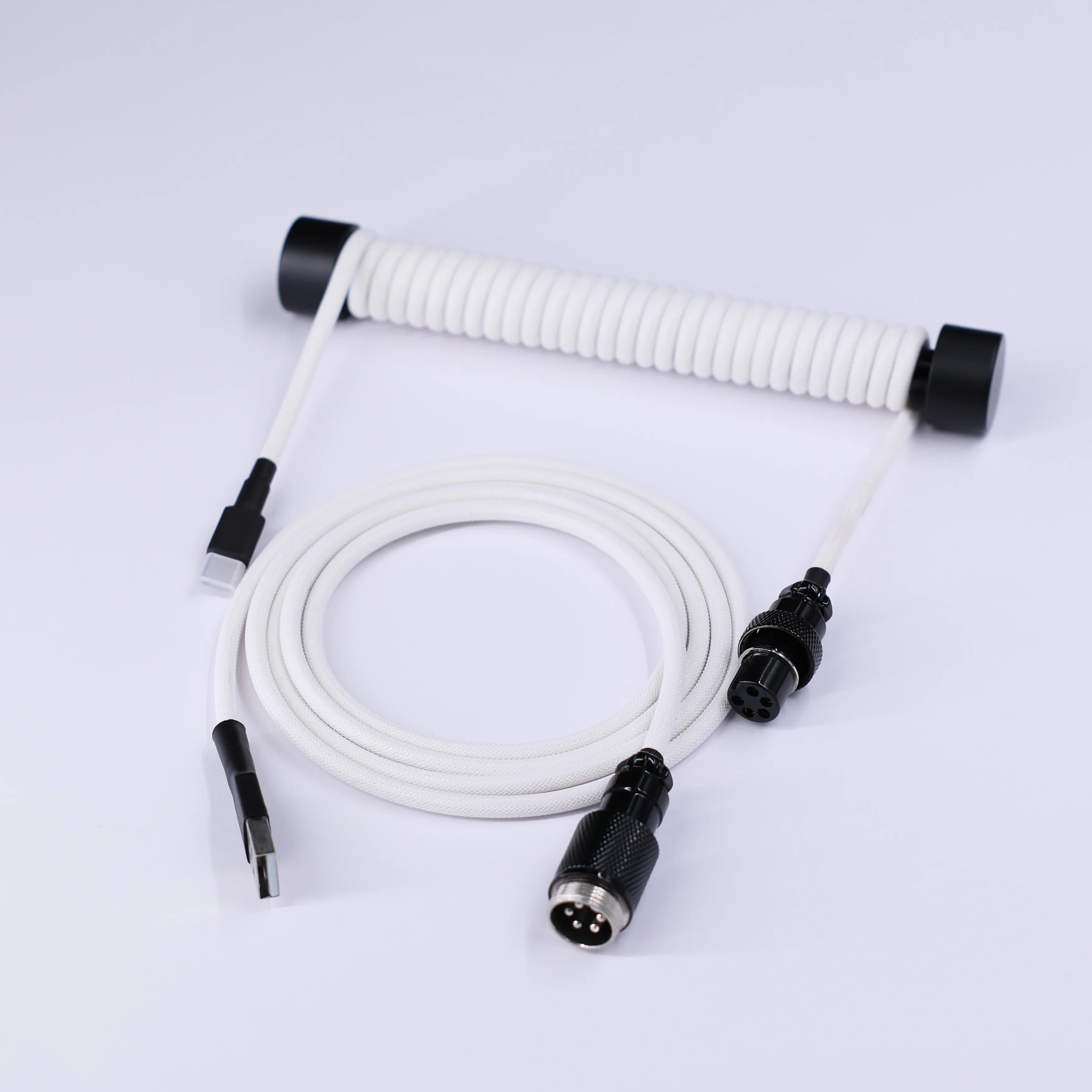 Custom Coiled Aviator Keyboard Cable 8K (Shiva)