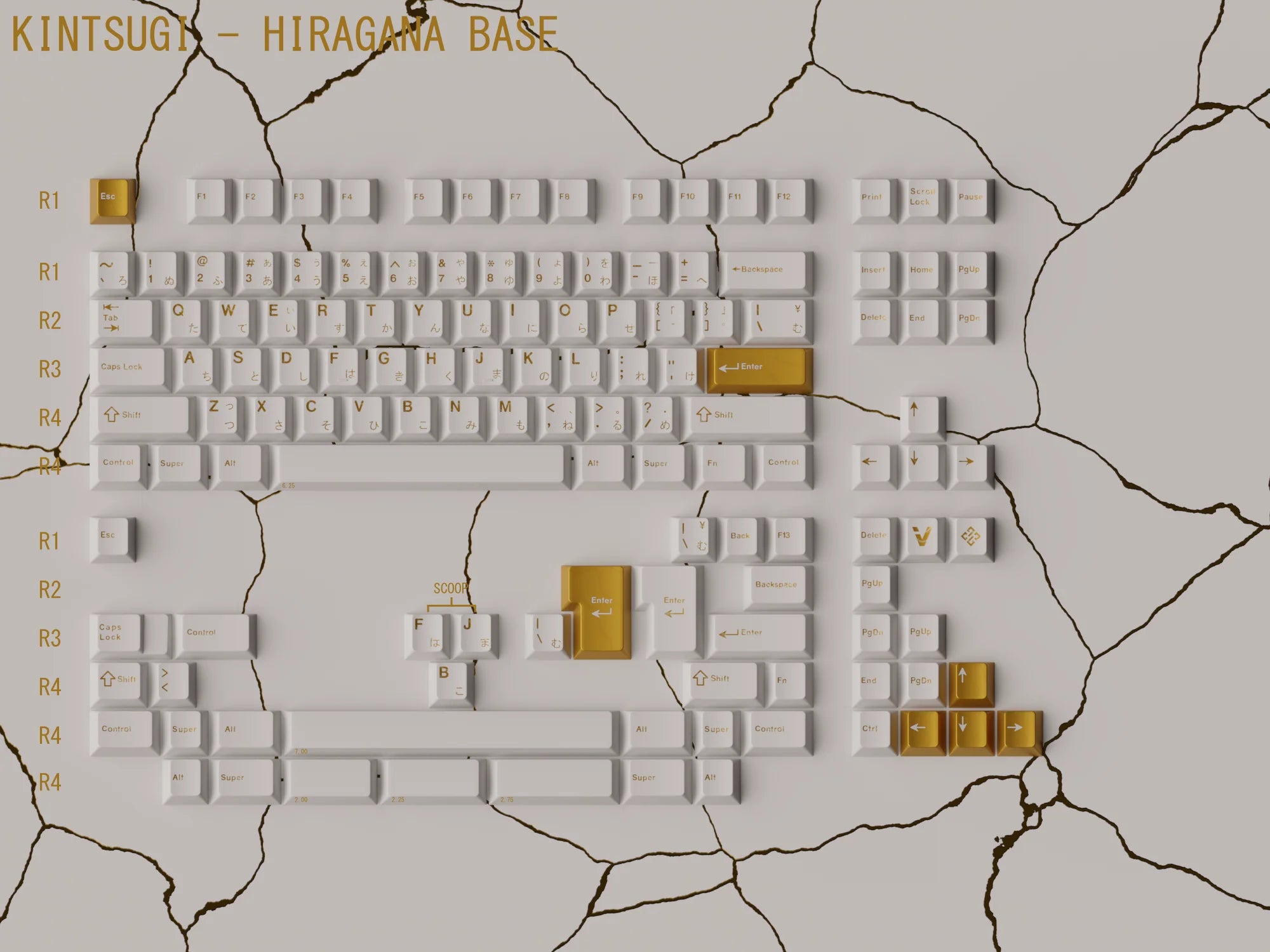 KeyKobo KKB Kintsugi Shiro ABS Keycap Set