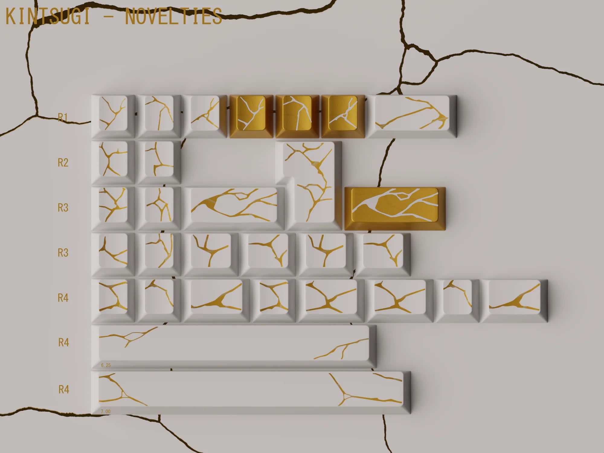 KeyKobo KKB Kintsugi Shiro ABS Keycap Set