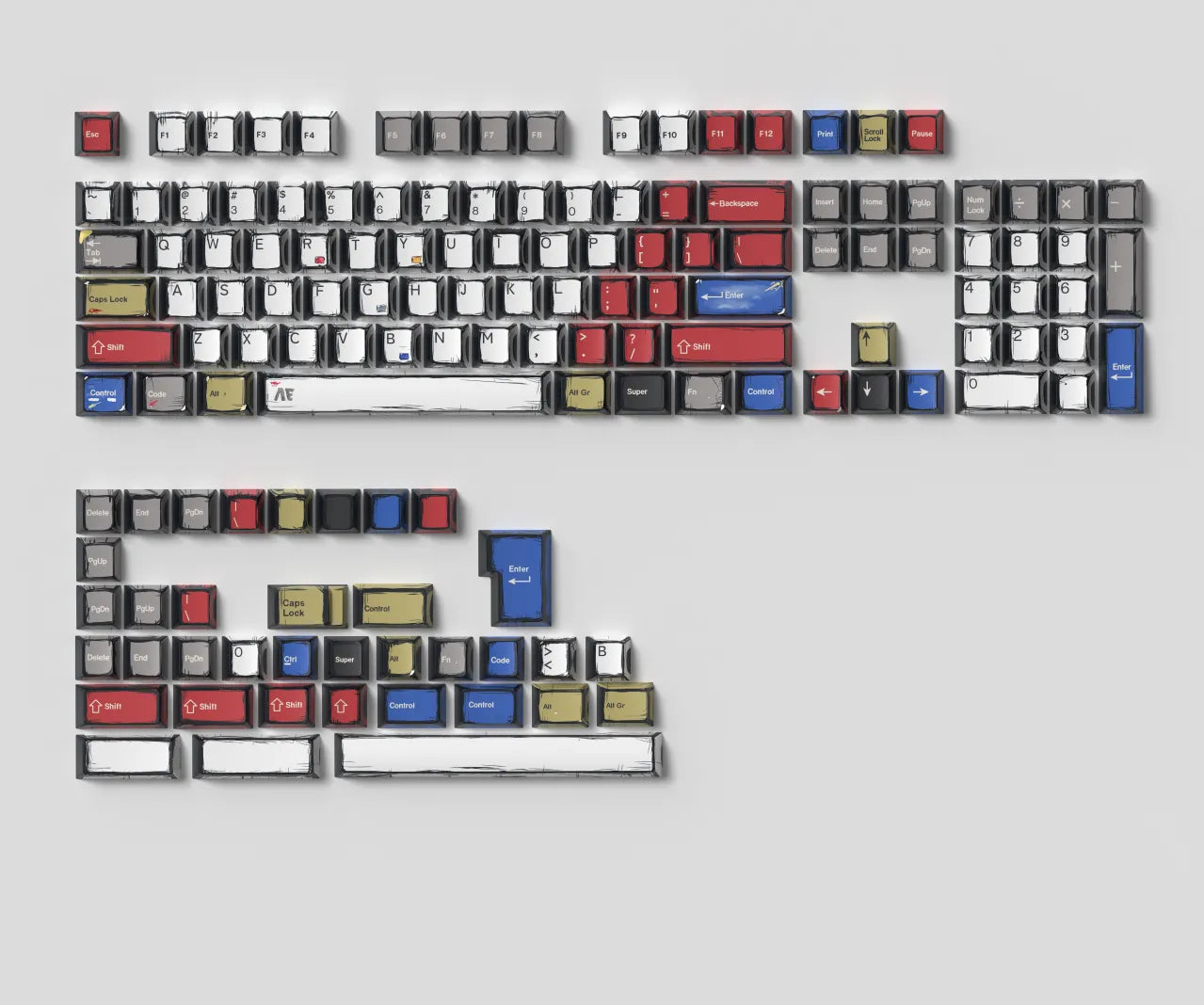 Shenpo Classic Hundred Mixed Lights PBT Keycap Set