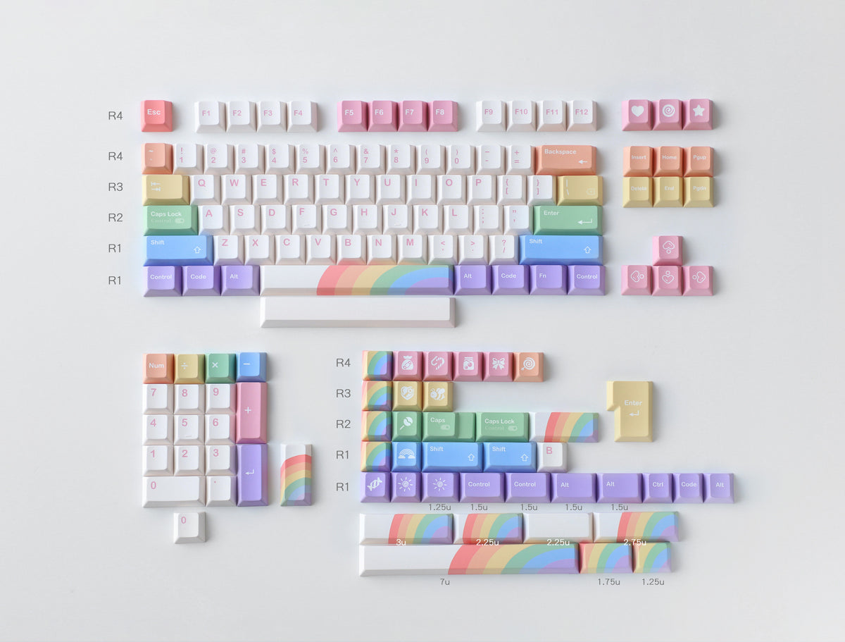 MG Rainbow Candy PBT Keycap Set