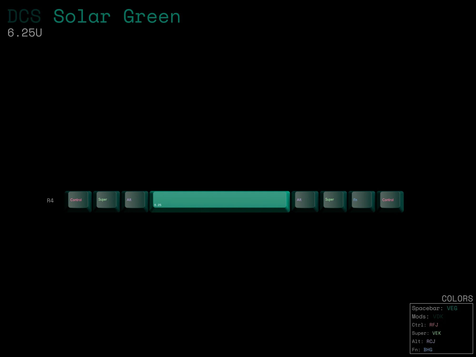 DCS Solar Green ABS Keycaps