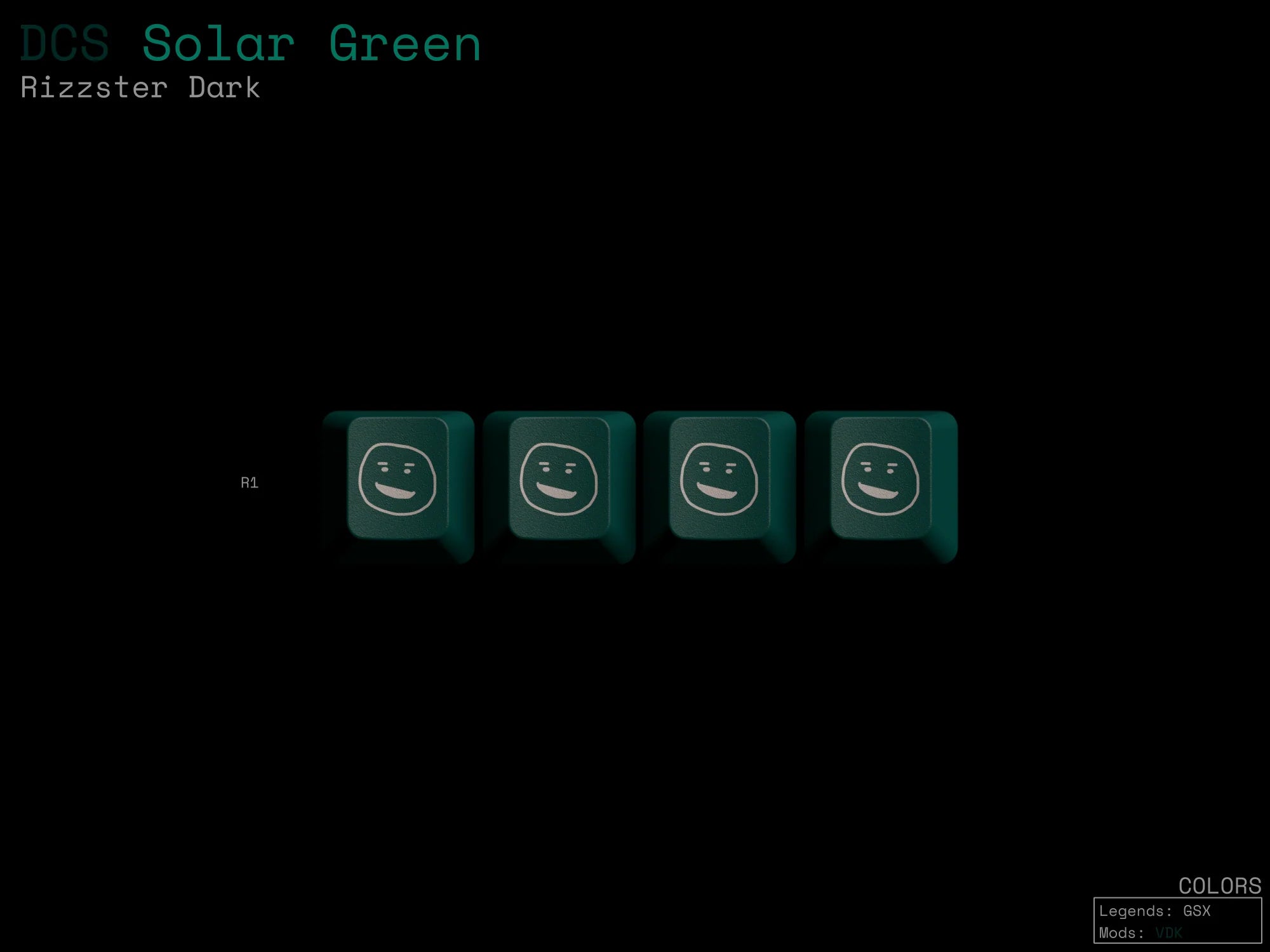 DCS Solar Green ABS Keycaps