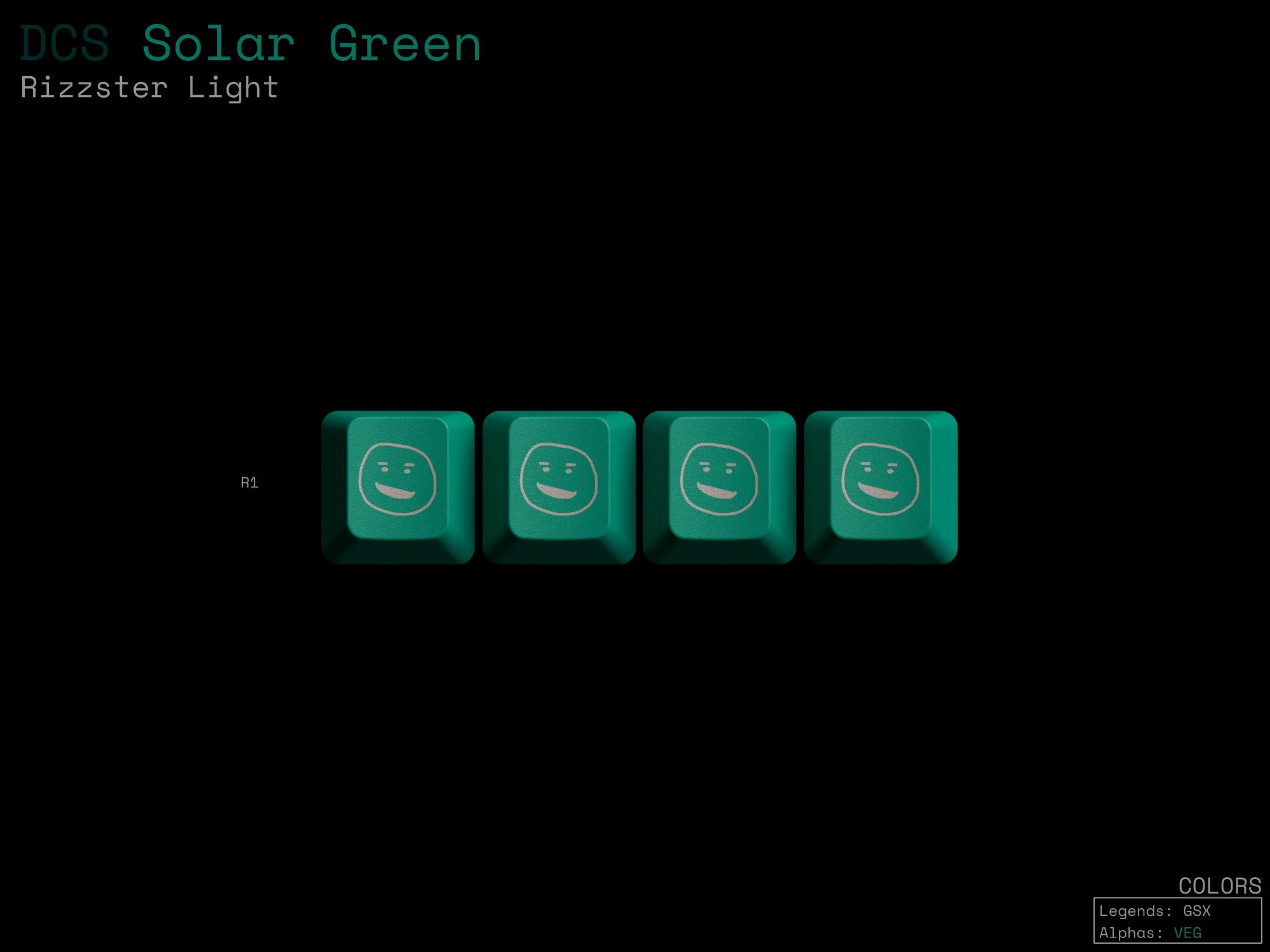 DCS Solar Green ABS Keycaps