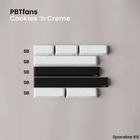 PBTfans Cookies 'N Creme ABS Doubleshot Keycap Set