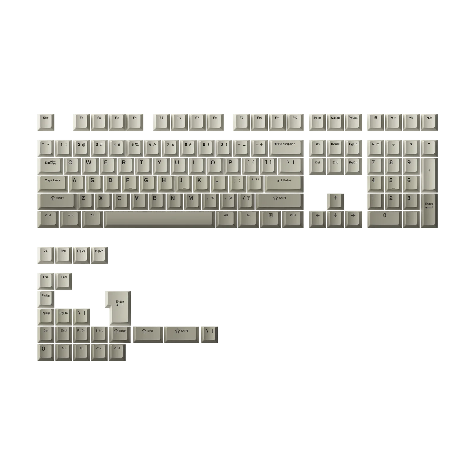 Akko Warm Gray PBT Keycap Set