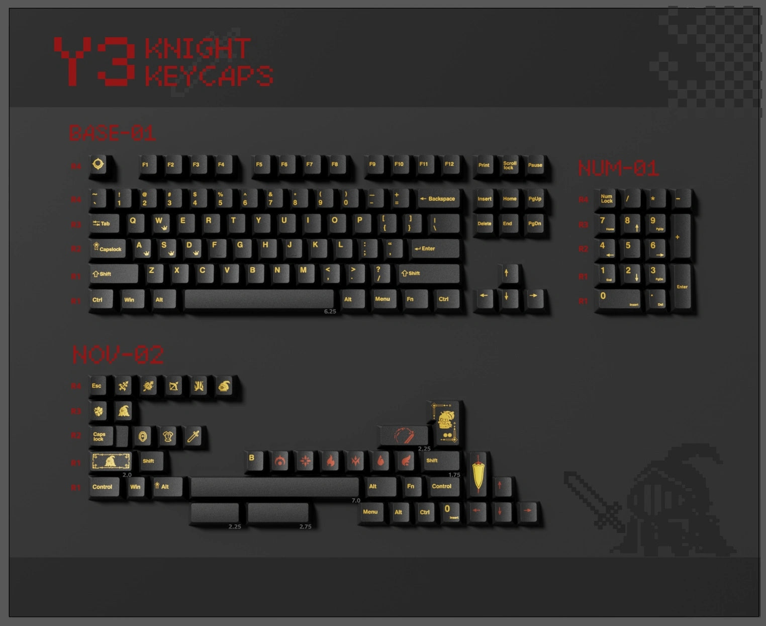MZ Studio Y3 ABS Keycap Set