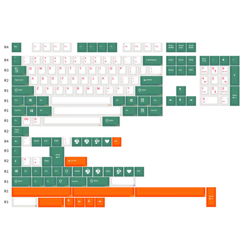 Full image of ENJOYPBT (ePBT) Moyu White ABS Doubleshot Keycap Set