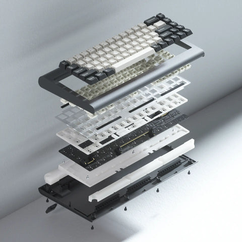 Exploded view of Vortex PC66 68-key Keyboard