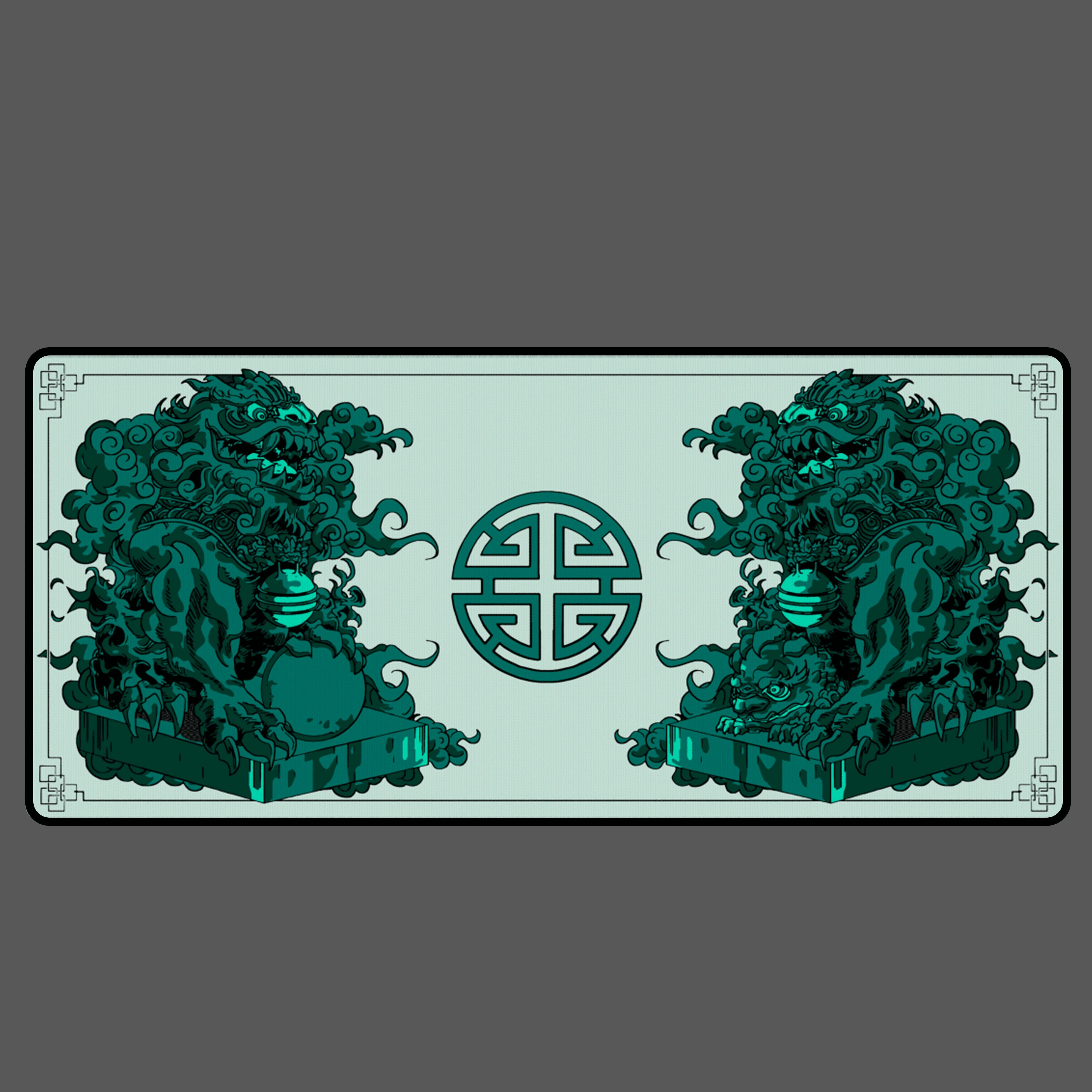 Full render of Jadeite - Stone Lion Deskmat