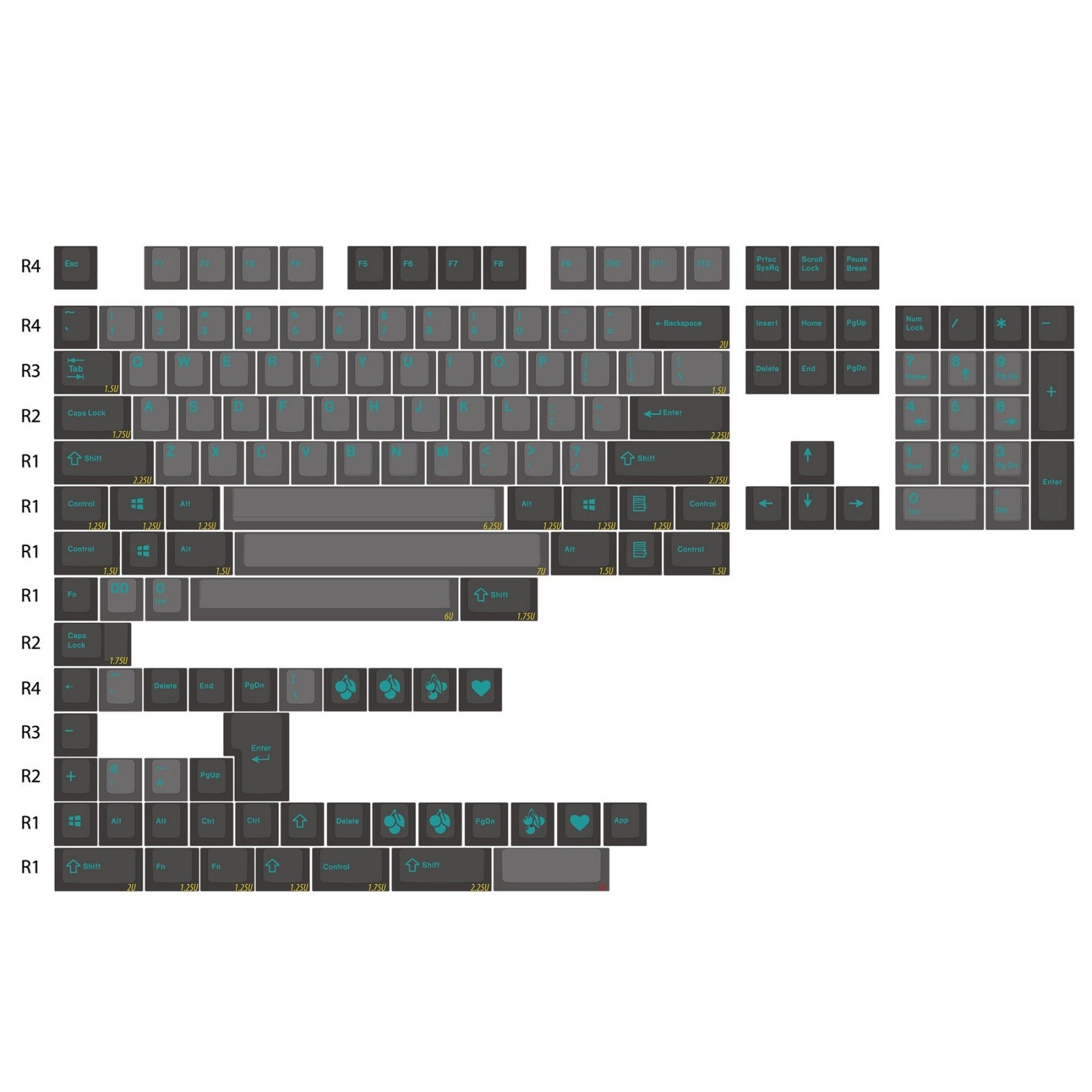 Full image of ENJOYPBT (ePBT) Sky Dolch ABS Doubleshot Keycap Set