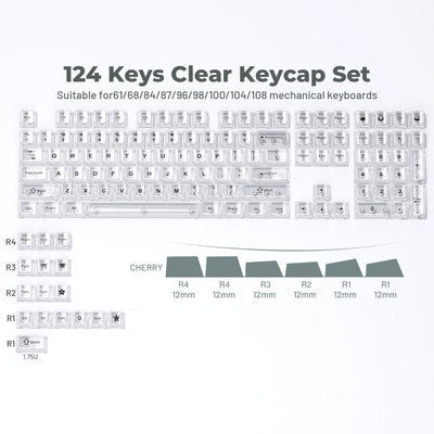 Crystal Clear PC Keycap Set
