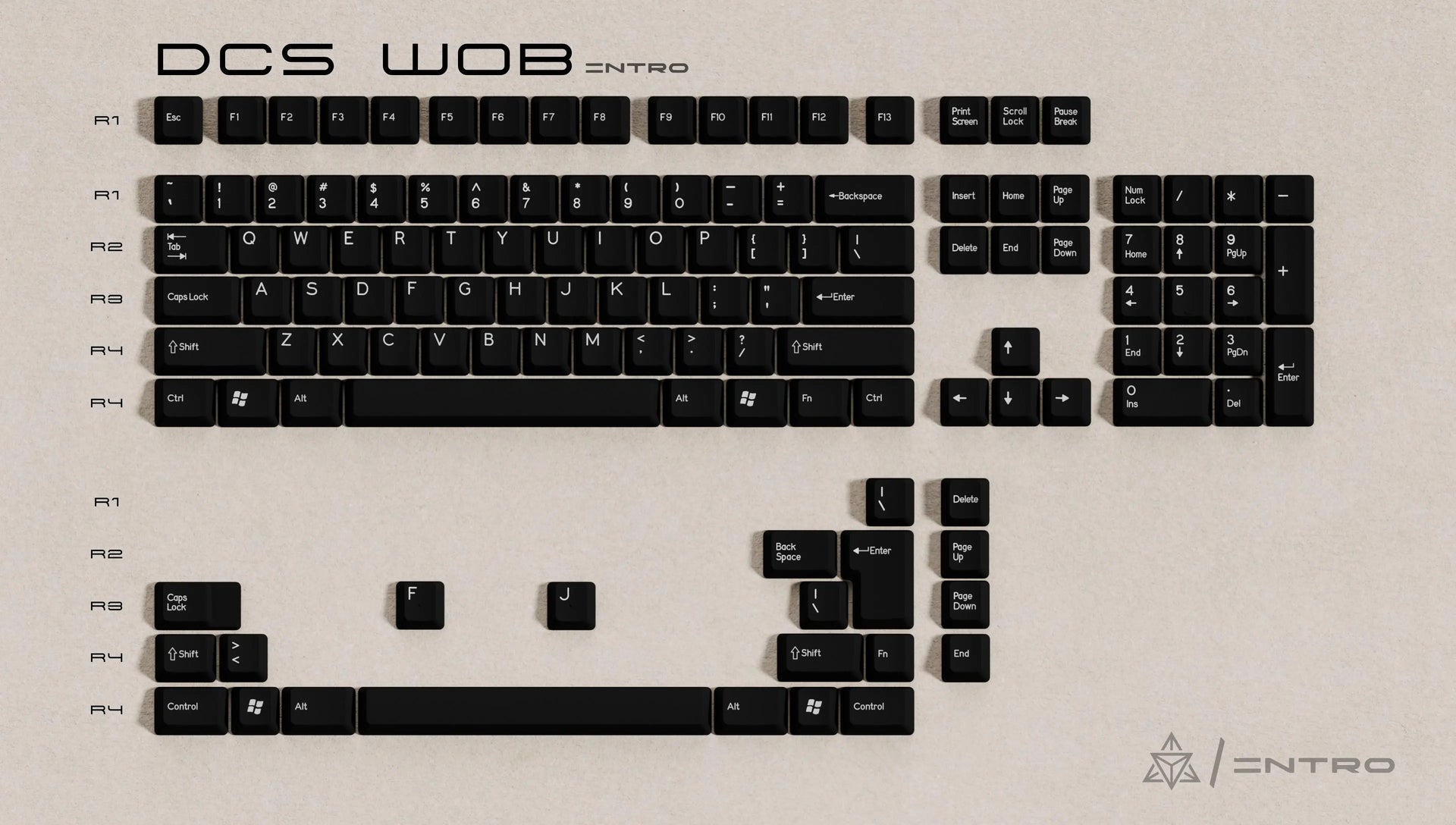 キーボード DCS lntro Beige GB] DCS Intro WOB & Beige – pantheonkeys