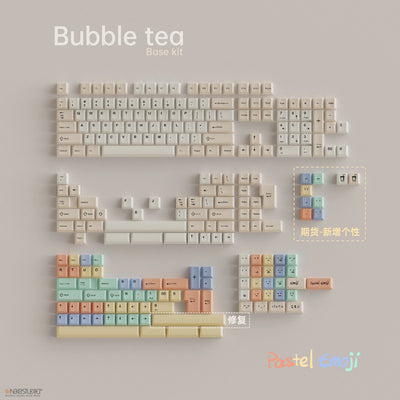Tutkeys Bubble Tea & Pastel Emoji PBT Keycap Set