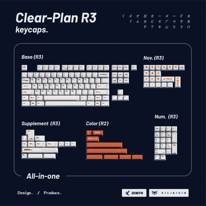 ZenithKey Clearplan PBT Keycap Set