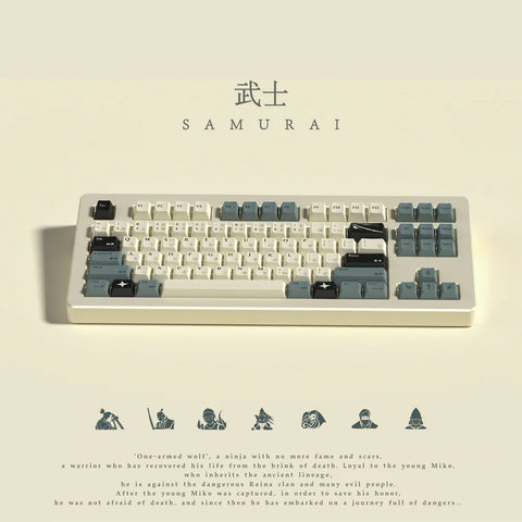 SoulCat Samurai PBT Dye Sub Keycap Set