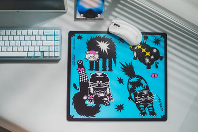 LeleDesign Curation Tempered Glass Pad ( feat. NICE!NICE®) - Cats & Cats