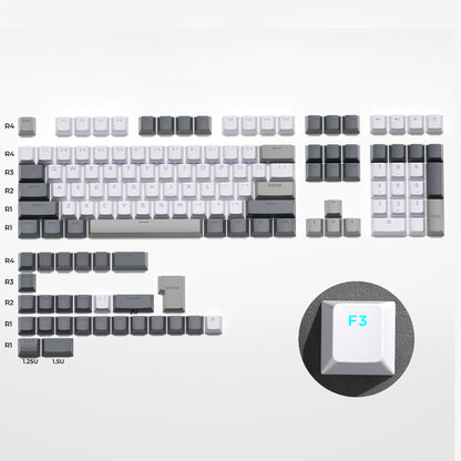 Gray Mist PBT Shinethrough Keycap Set