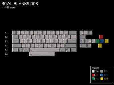 [GB] DCS Bowl Blanks ABS Keycaps