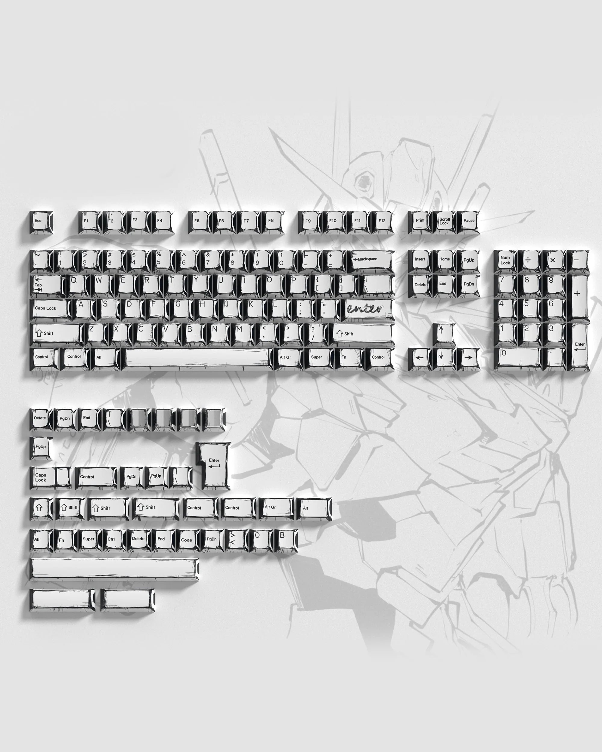 Shenpo Comics Mixed Lights PBT Keycap Set