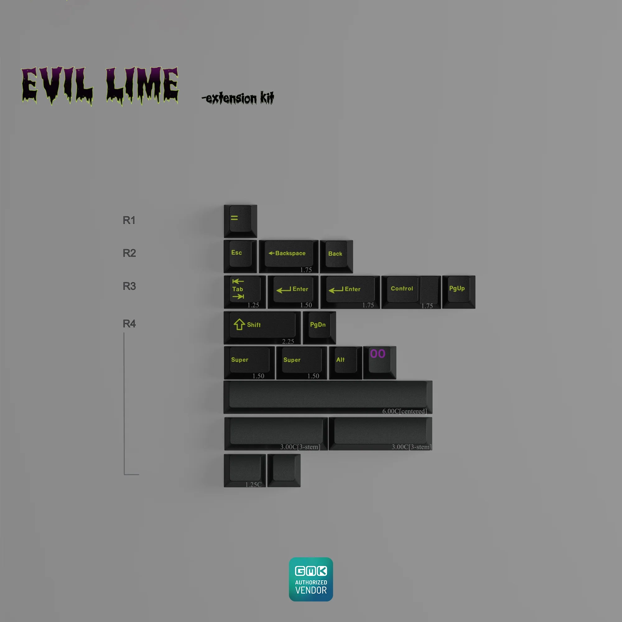 [GB] GMK CYL Evil Lime ABS Keycap Set