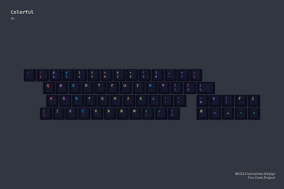 Unmarked Design - Fira Code Dark PBT Keycap Set