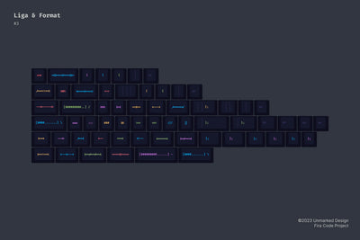 Unmarked Design - Fira Code Dark PBT Keycap Set