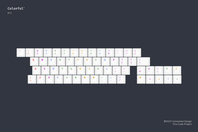 Unmarked Design - Fira Code Light PBT Keycap Set