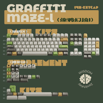 ZenithKey Graffiti Maze-L PBT Keycap Set