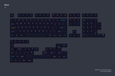 Unmarked Design - Fira Code Dark PBT Keycap Set