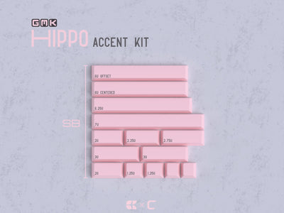 [GB] GMK Hippo ABS Doubleshot Keycap Set