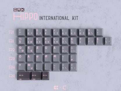 [GB] GMK Hippo ABS Doubleshot Keycap Set