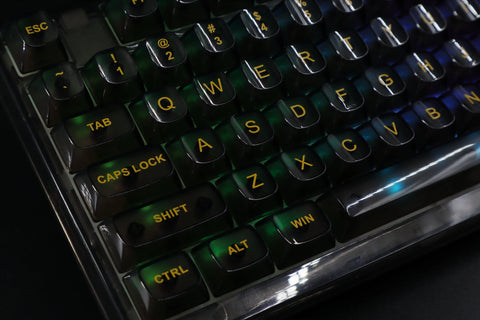 Akko Clear Keycap Set (White / Black V2)