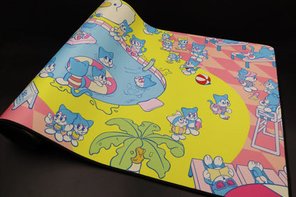 Ragdoll - A Relaxing Day By The Pool Deskmat