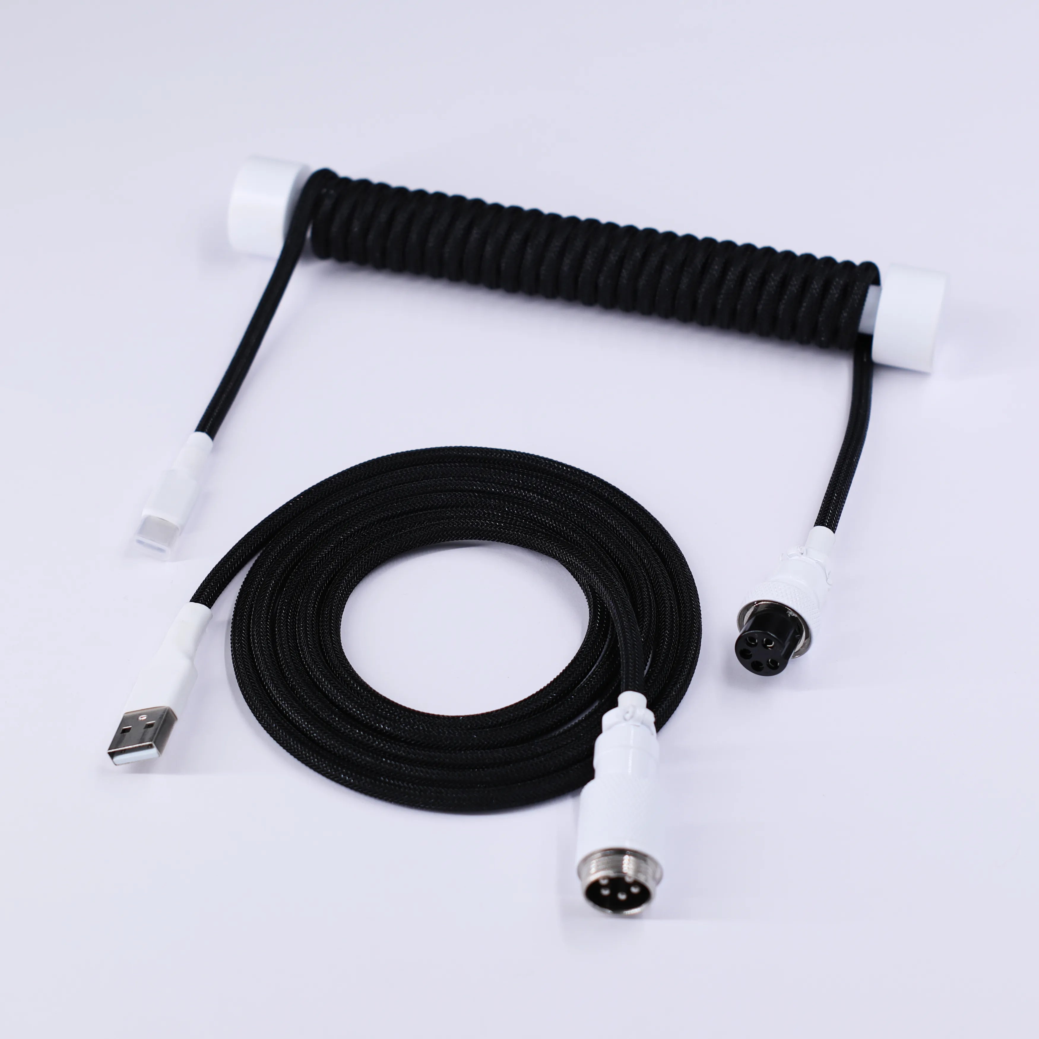 Custom Coiled Aviator Keyboard Cable 8K (Bahamut)