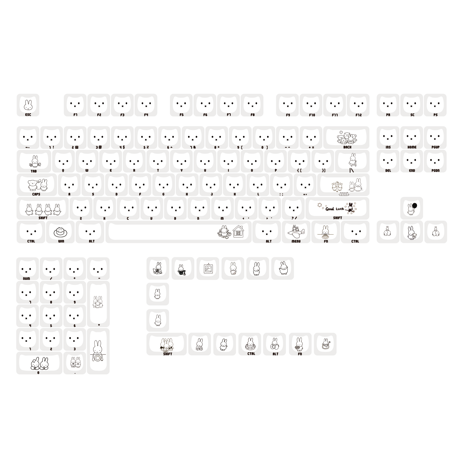 SoulCat Jelly Rabbit PBT Keycap