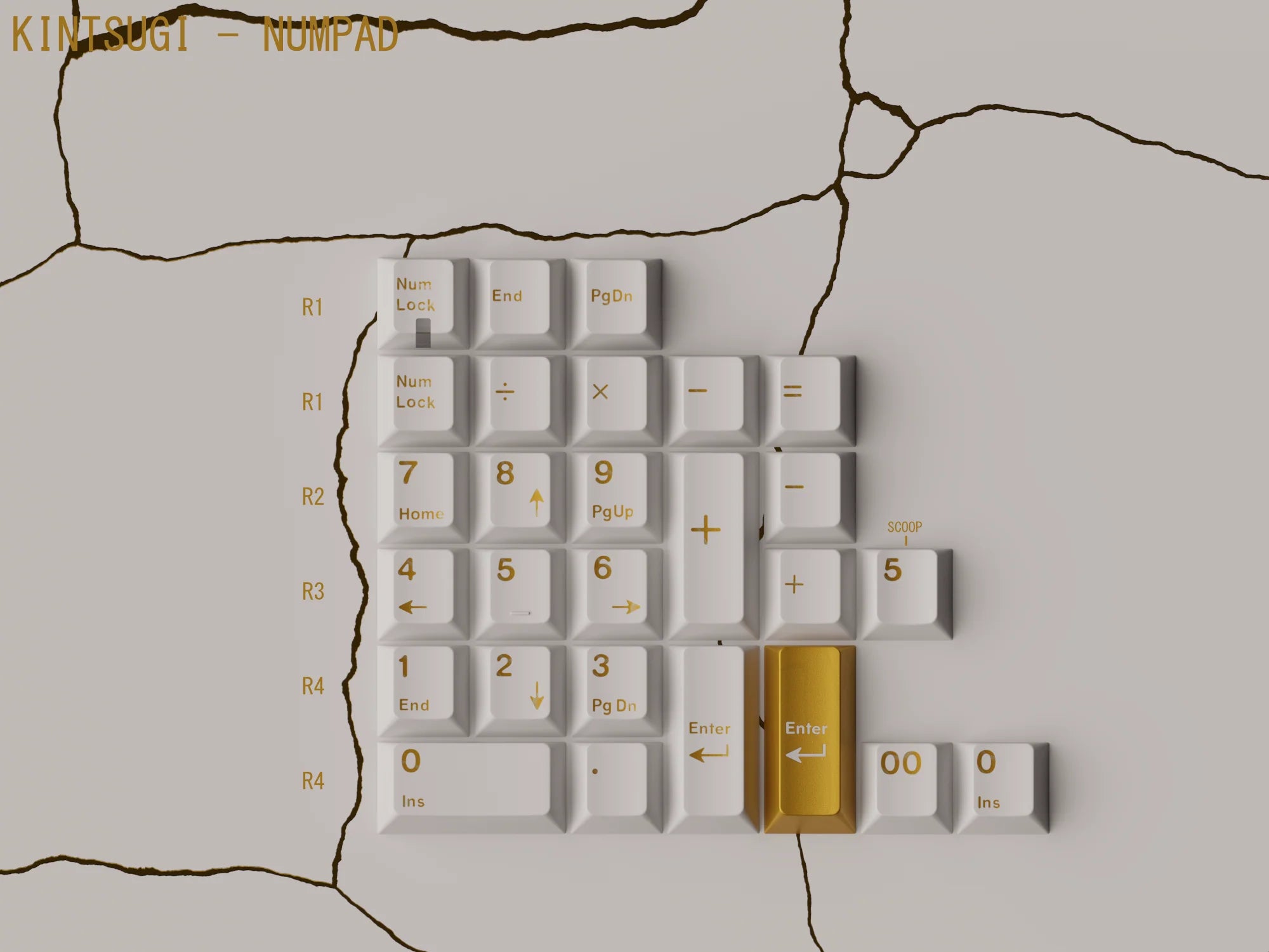 [GB] KKB Kintsugi Shiro ABS Keycap Set