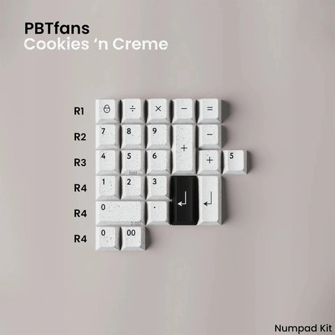 PBTfans Cookies 'N Creme ABS Doubleshot Keycap Set