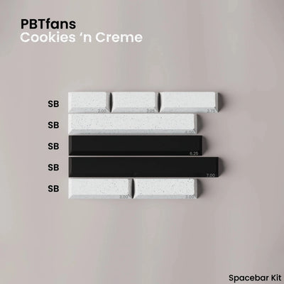 PBTfans Cookies 'N Creme ABS Doubleshot Keycap Set