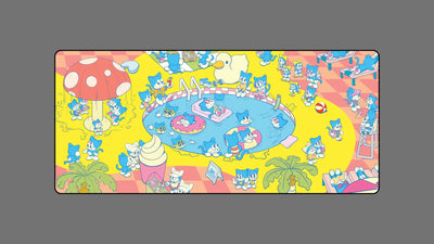Ragdoll - A Relaxing Day By The Pool Deskmat