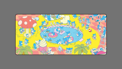 Ragdoll - A Relaxing Day By The Pool Deskmat